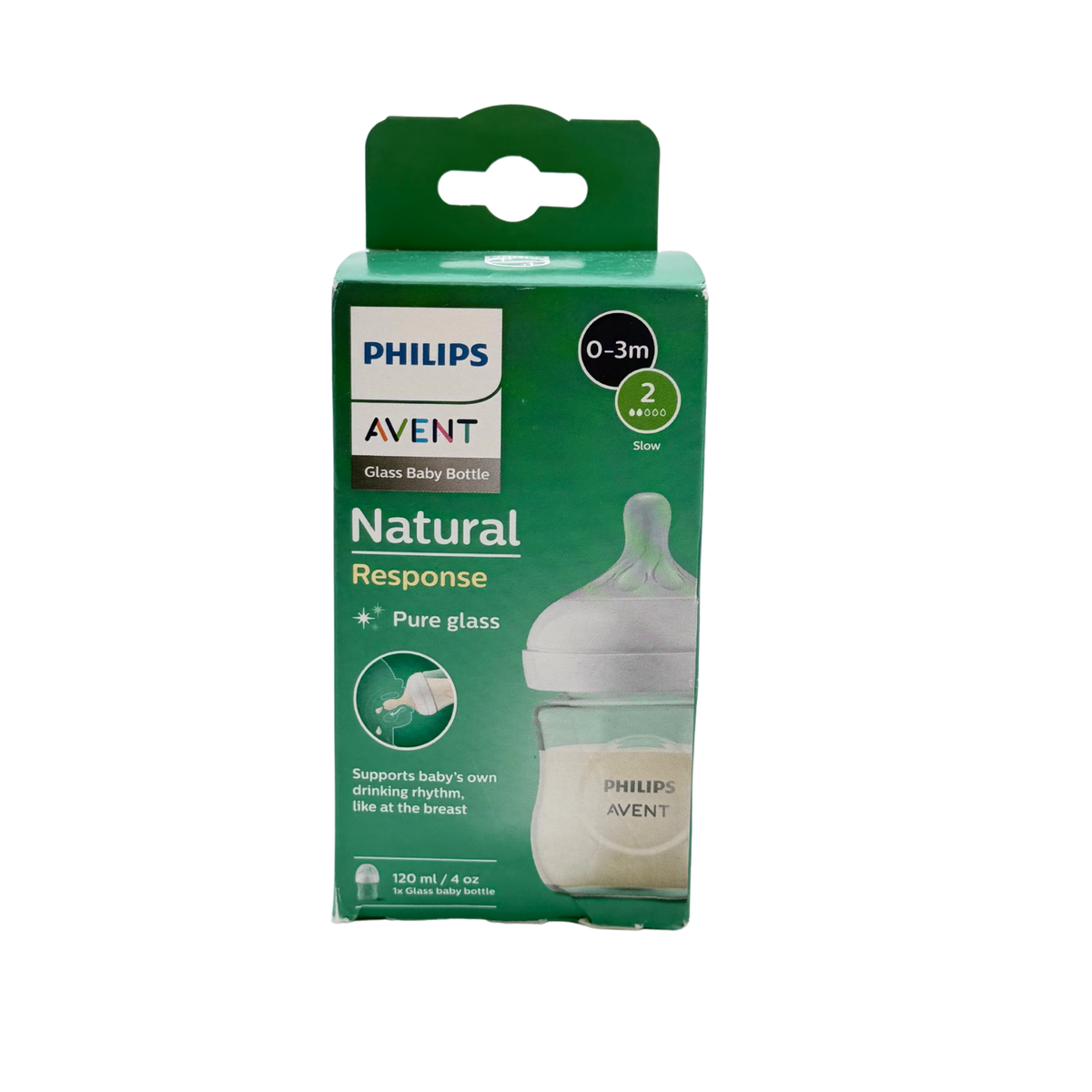Biberon Natural Response en verre – 120 ml