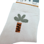 Chaussettes écrues motif palmier – 17-18