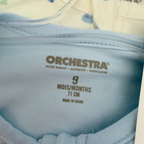 Lot de 2 pyjamas bébé zippés bleu - 9 mois