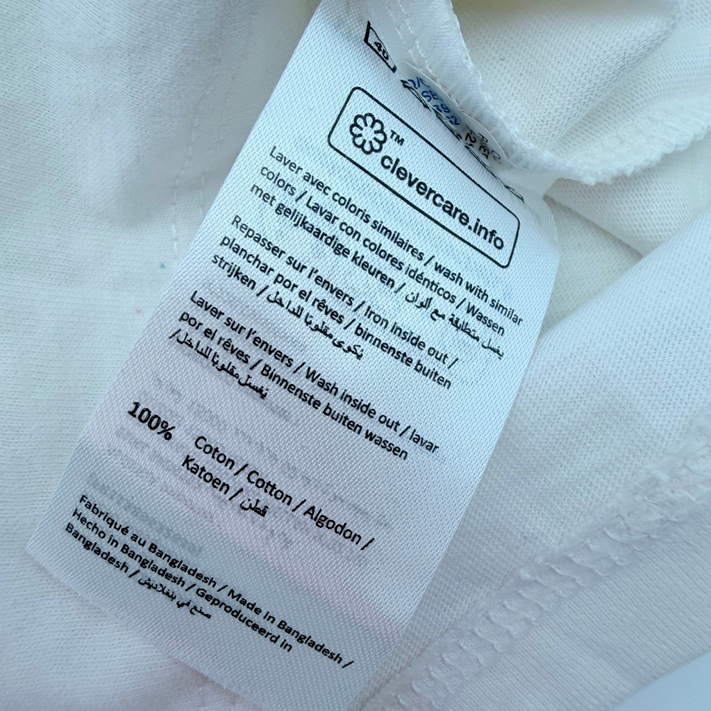 T-shirt manches longues écru motif ours “Petit cœur tout doux” - 12 mois