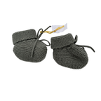 Chaussons bébé Suzon en laine vert - 0-6 mois