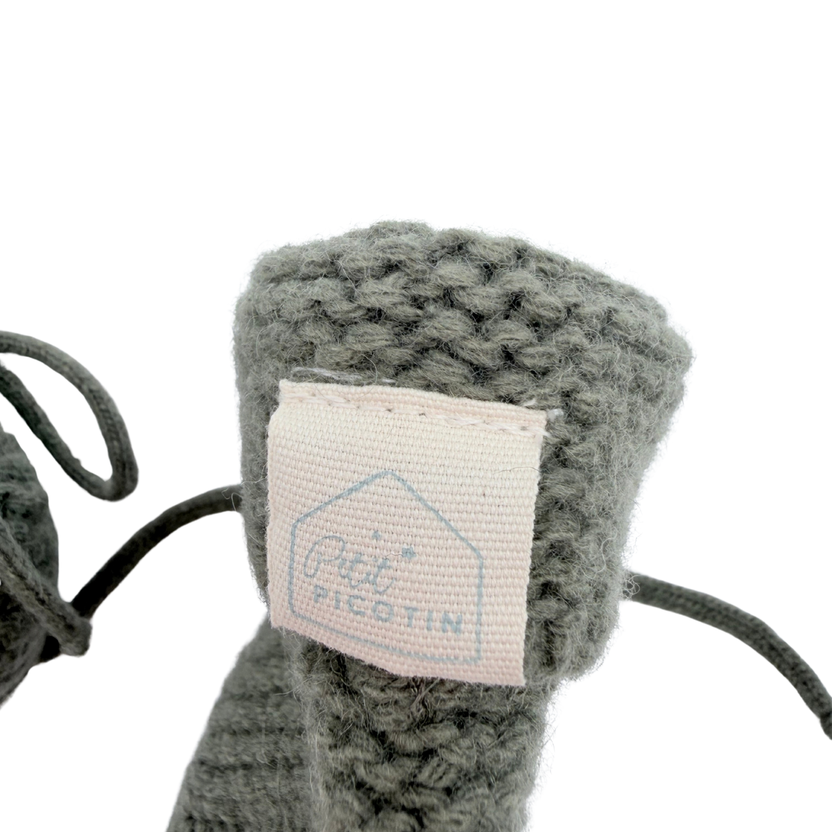 Chaussons bébé Suzon en laine vert - 0-6 mois