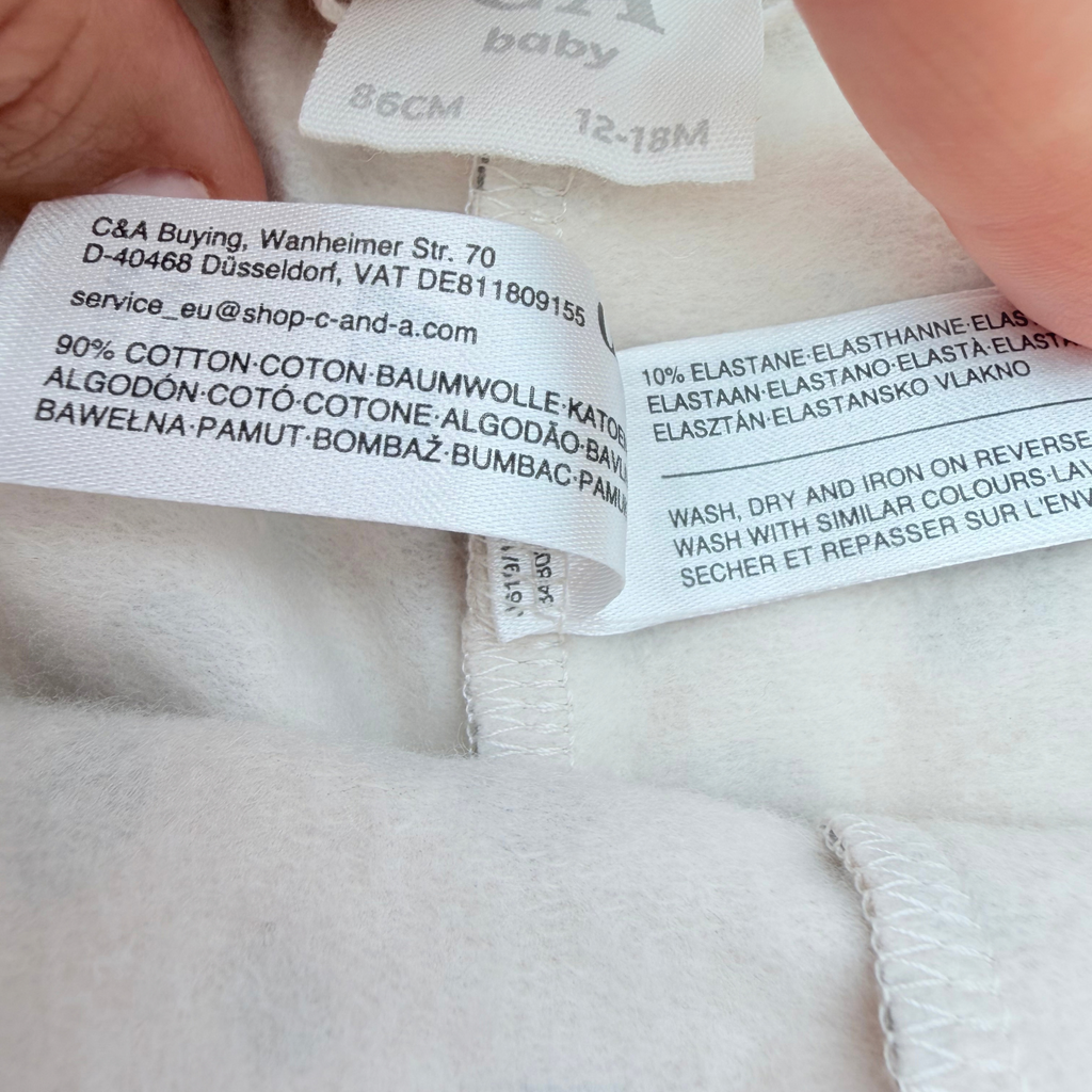 Lot de 2 leggings rouge et imprimé léopard - 12-18 mois