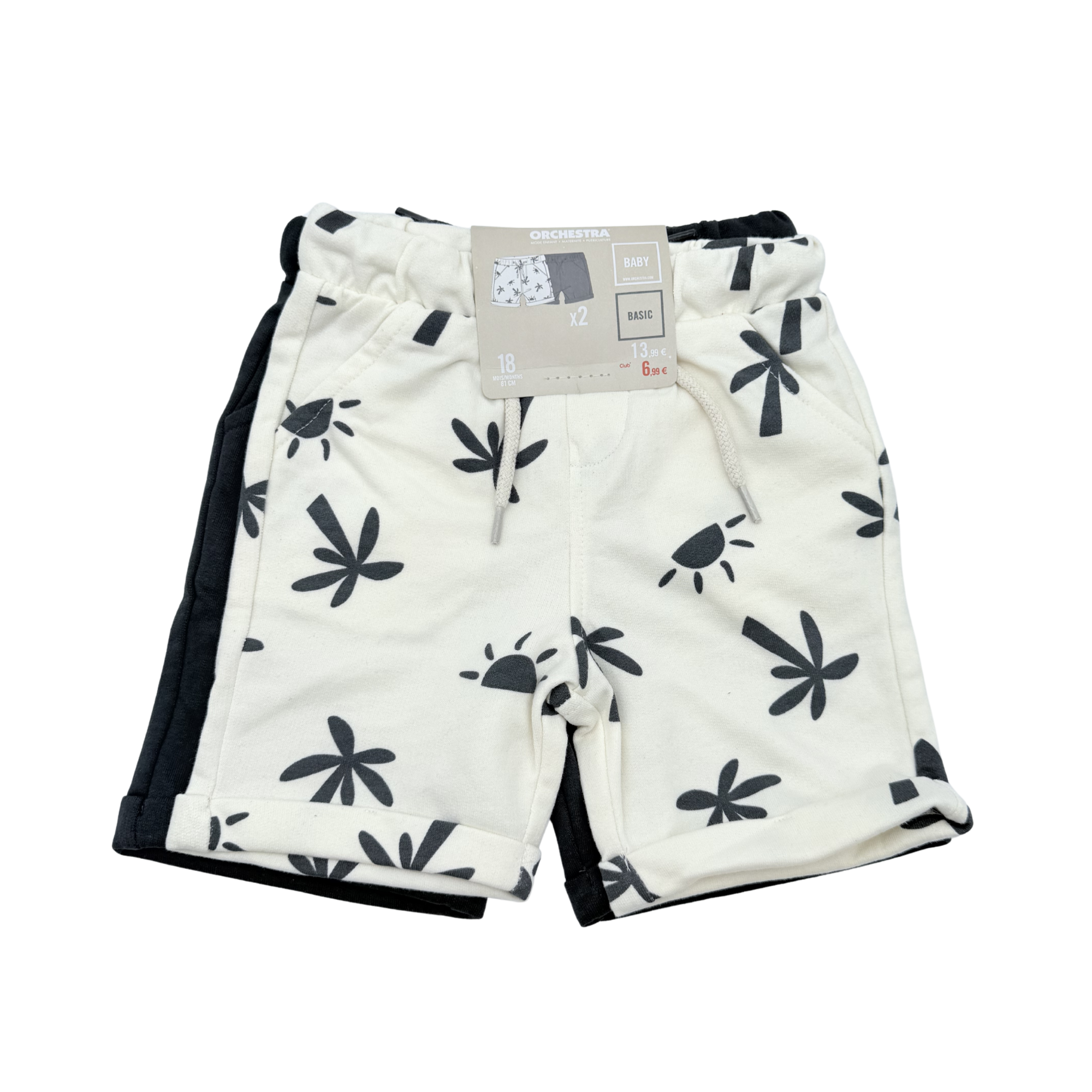 Lot de 2 shorts – 18 mois
