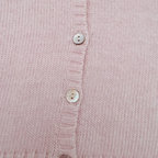 Gilet bébé rose pâle en maille avec col volanté - 6 mois