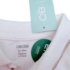 Ensemble bébé polo blanc et short marron - 3 mois