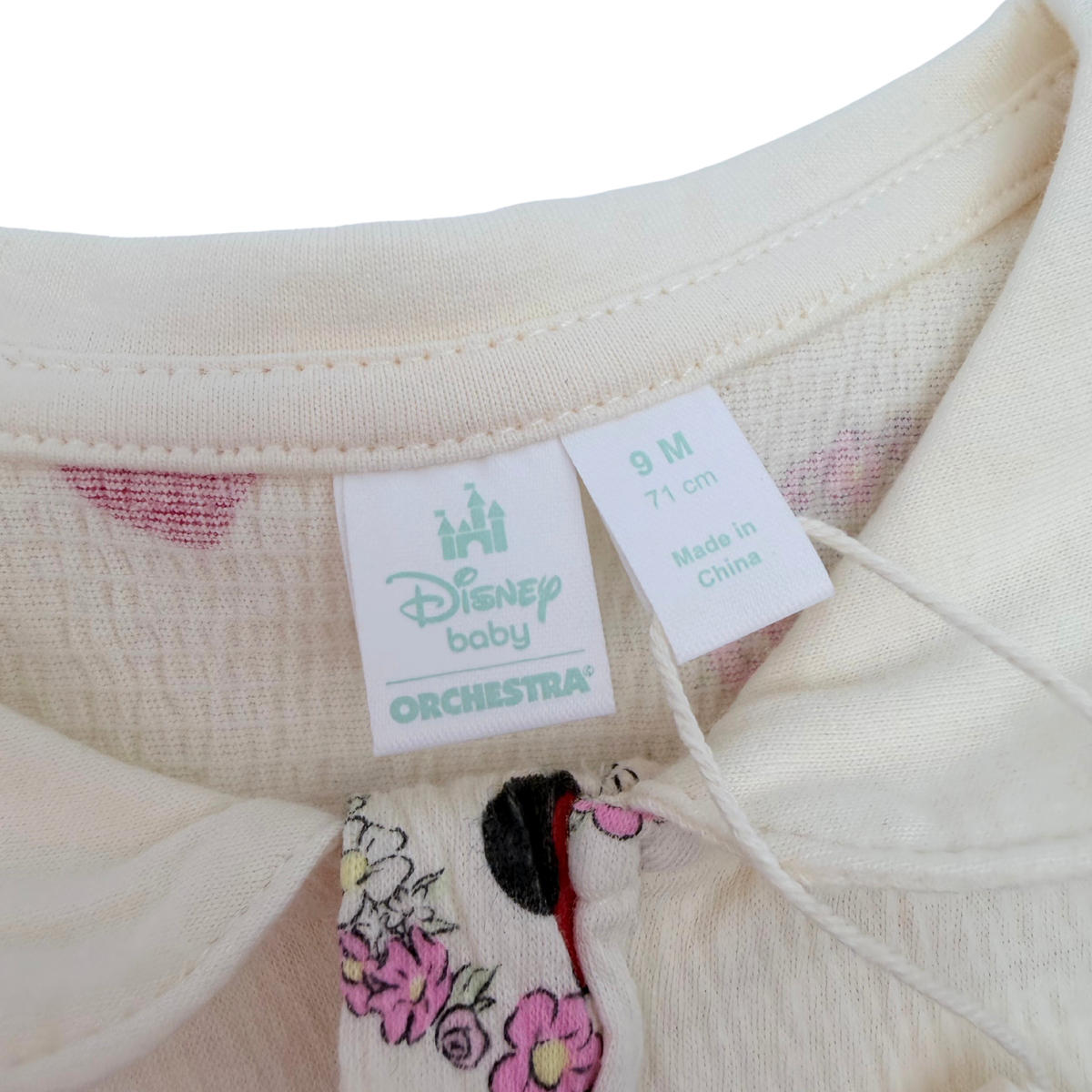 Pyjama bébé Minnie blanc à motifs cœurs - 9 mois