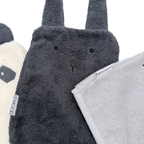 Lot de 3 gants de toilette animaux pour bébé