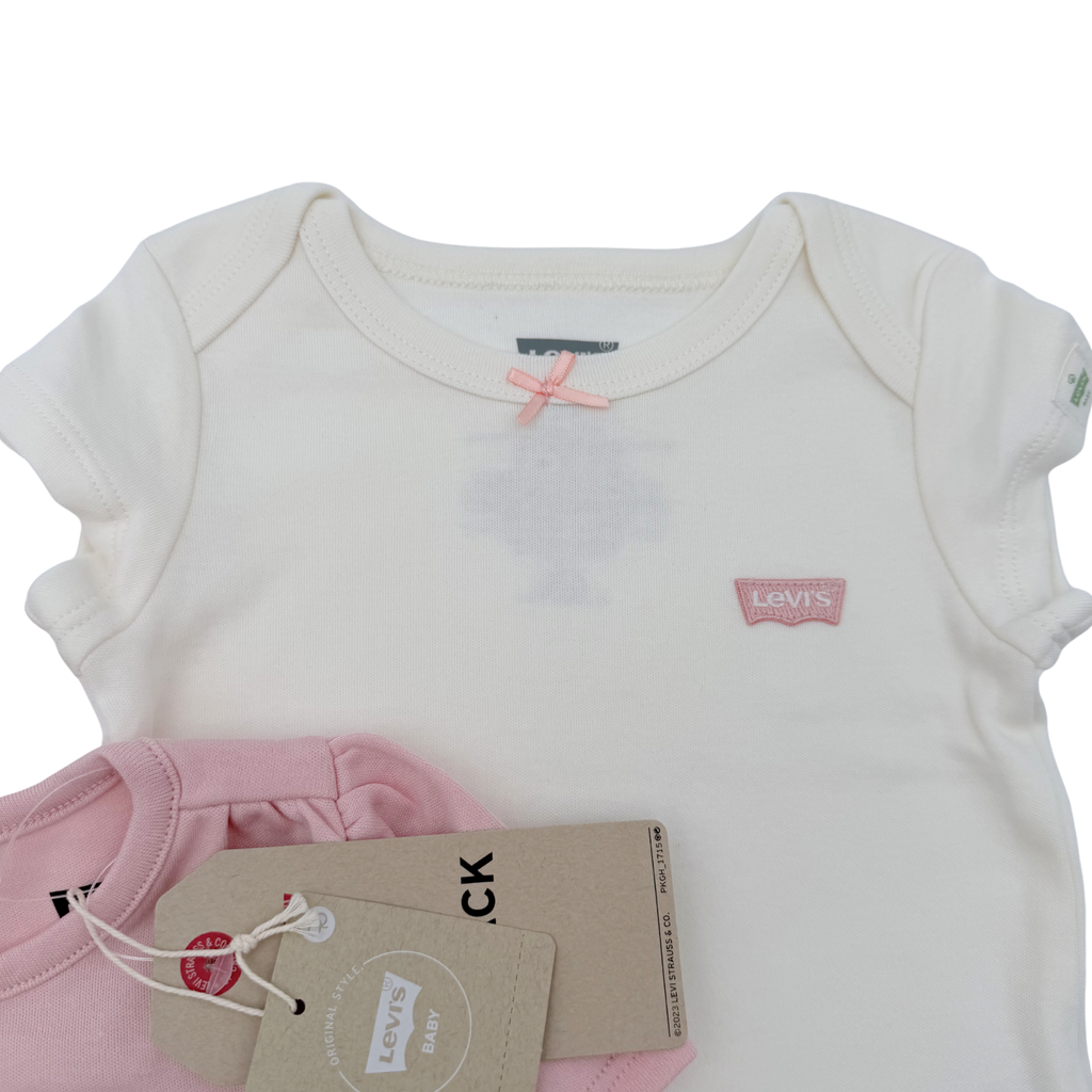 Lot de 3 bodies manches courtes rose - 9 mois