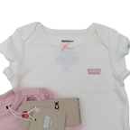 Lot de 3 bodies manches courtes rose - 9 mois