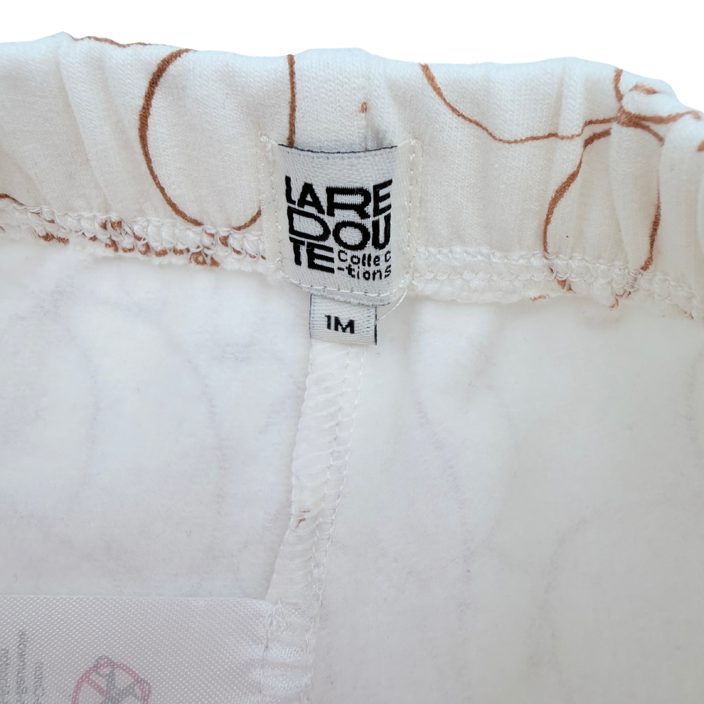 Ensemble bébé écru à motifs éléphants - 1 mois