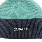 Bonnet adulte bicolore vert et bleu marine « Canaille »