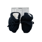 Chaussons montants bébé bleu marine doublés – 18/19
