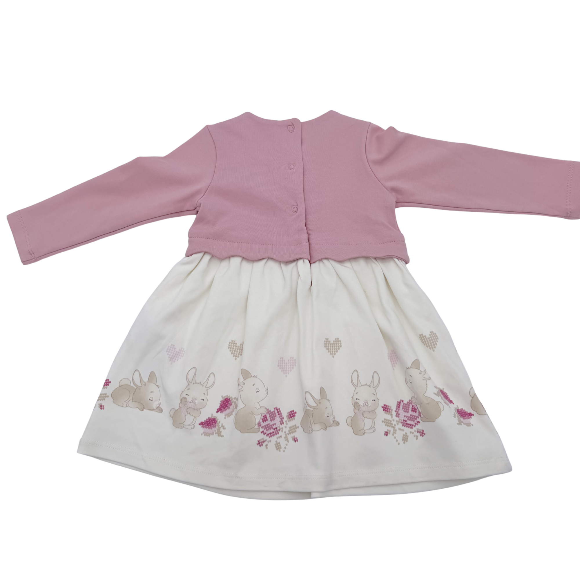 Robe écrue et rose — 18 mois