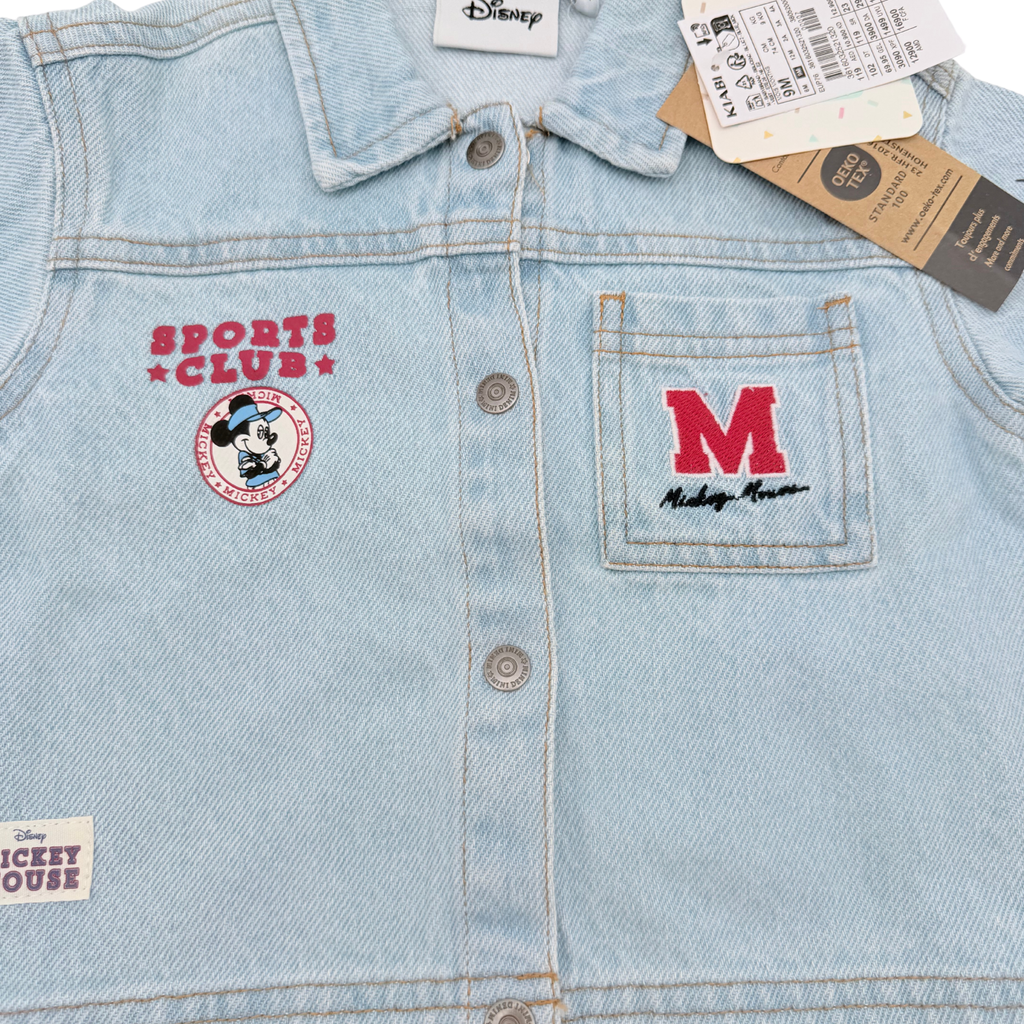 Veste en jean bébé Mickey bleu clair - 9 mois