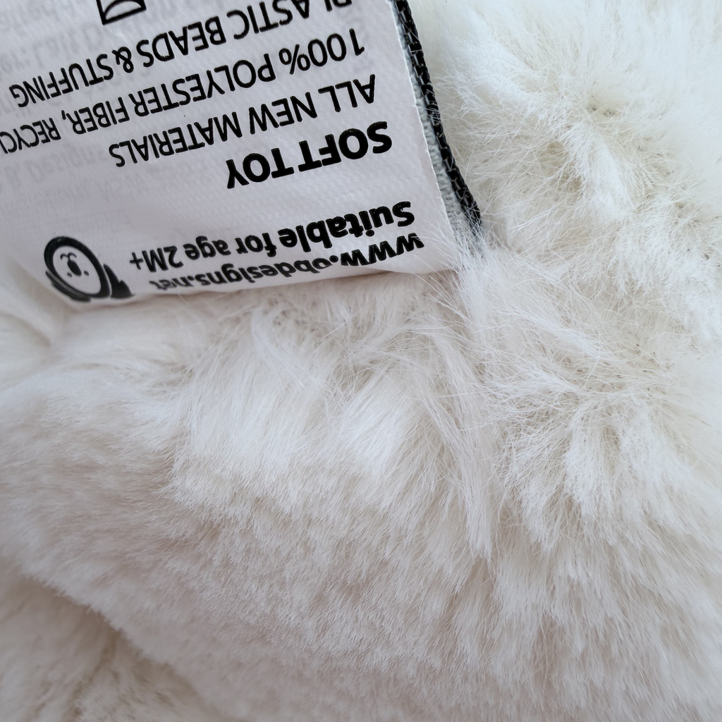Peluche lapin ultra douce écru — 40 cm