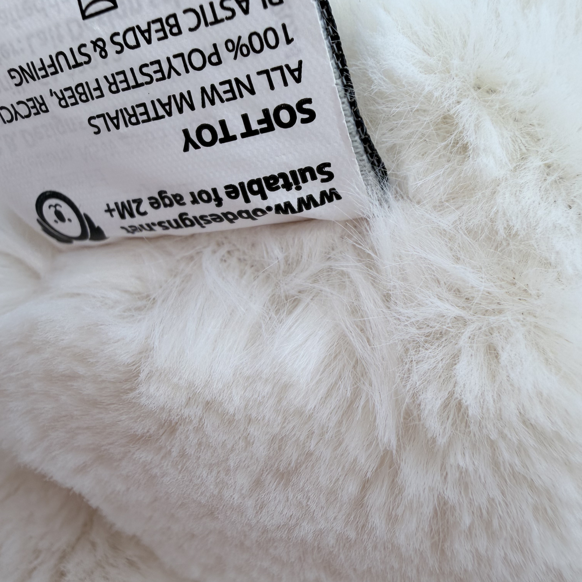 Peluche lapin ultra douce écru — 40 cm