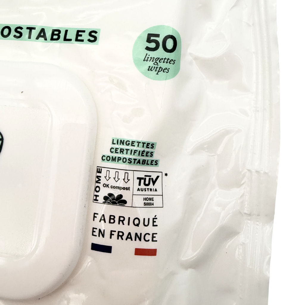 Lingettes Bébé Compostables à l'eau — 50 lingettes