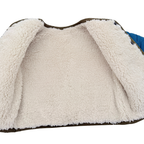 Veste réversible bébé écrue et bleu canard - 6 mois