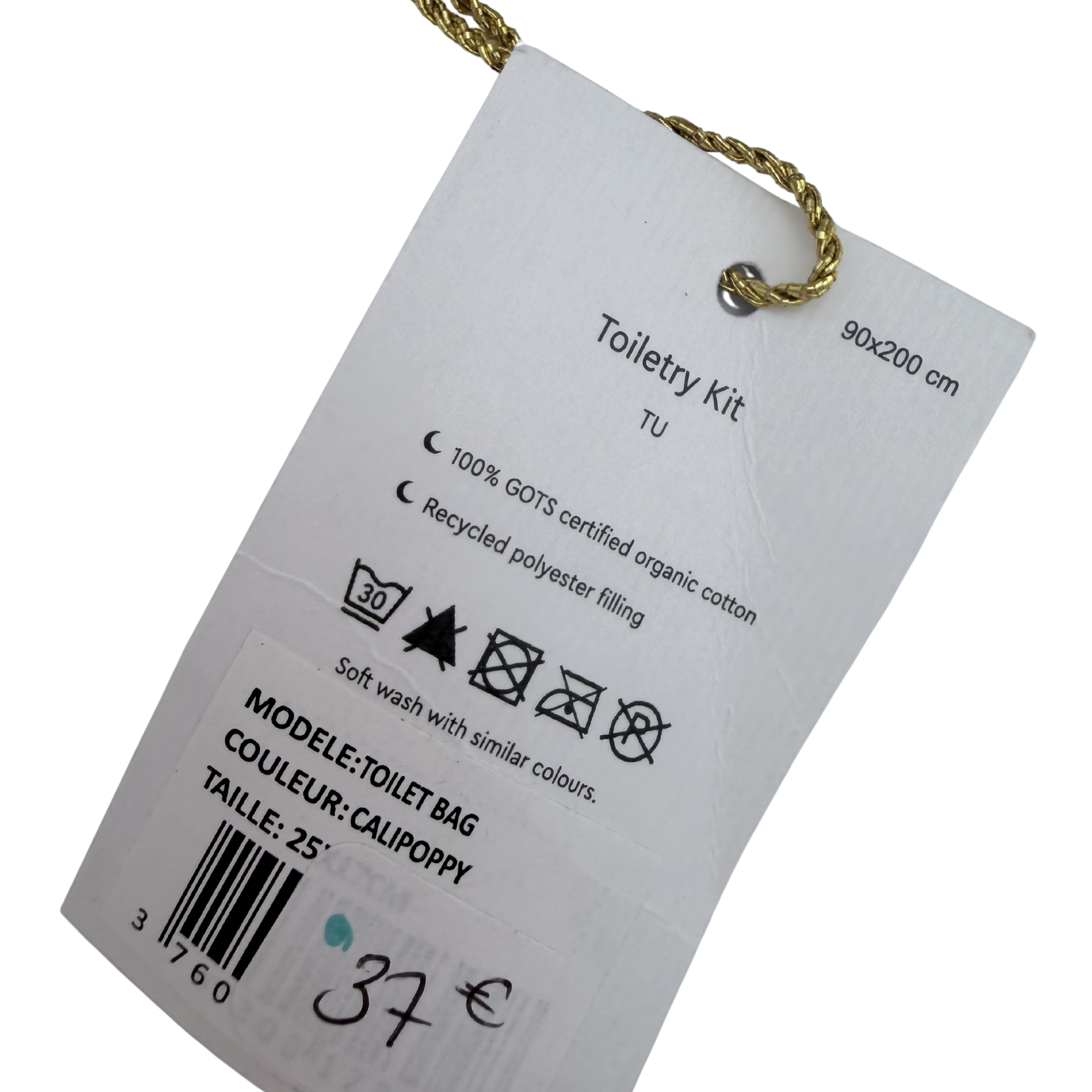 Trousse de toilette fleurie écru