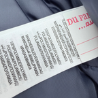 Veste bébé déperlante bleu marine et écru à capuche - 6 mois