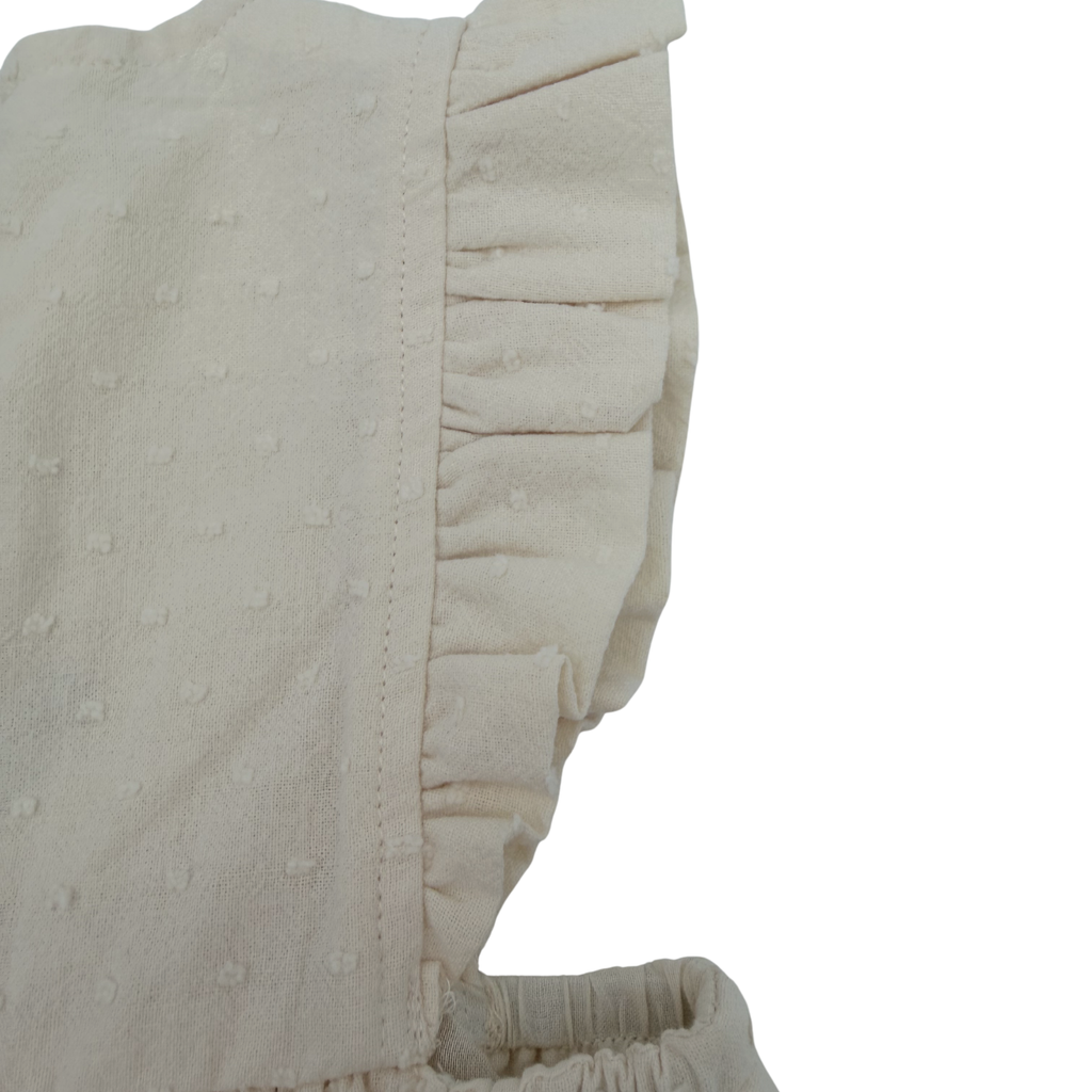 Robe plumetis écrue — 6-9 mois