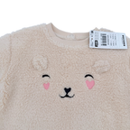 Robe sweat beige effet peluche motif ours - 24 mois