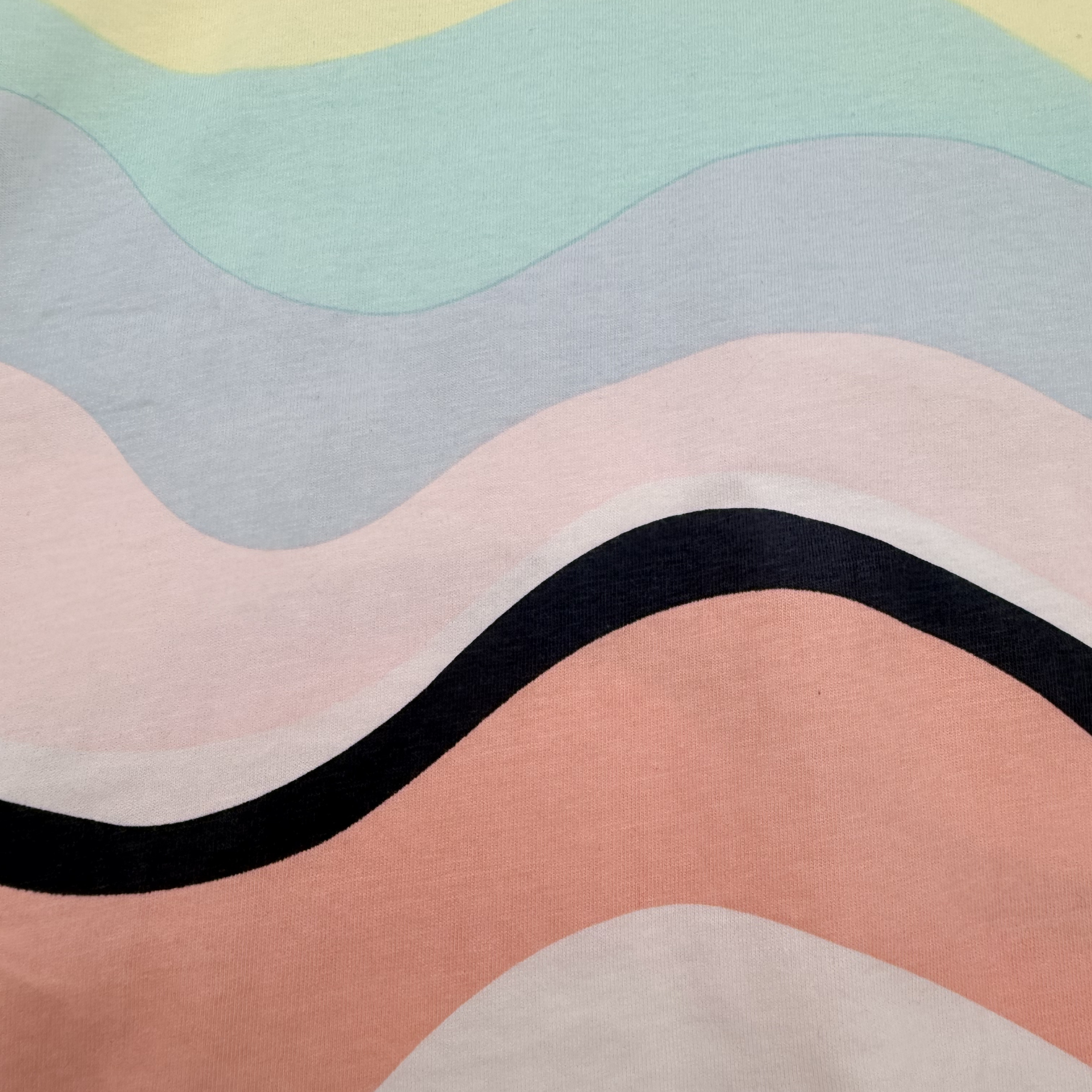Robe à rayures ondulées pastel — 18 mois