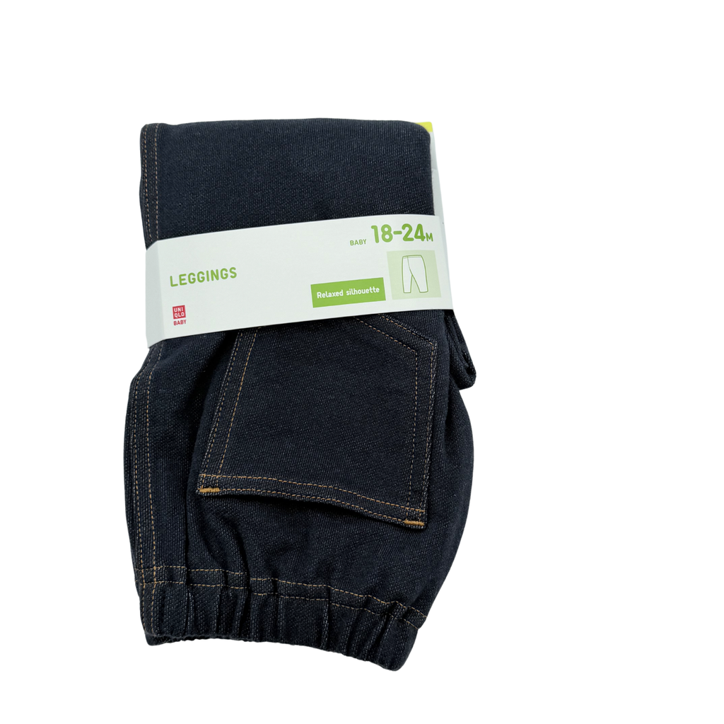 Legging effet jean bleu marine — 18-24 mois