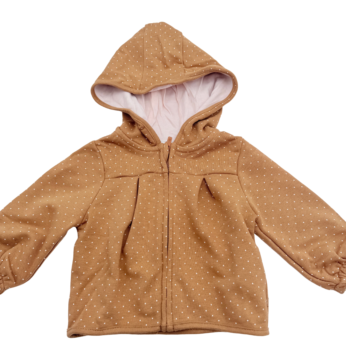 Lot de 2 vestes à capuche bébé fille camel et beige - 6 mois