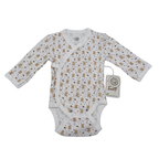 Body cache-cœur bébé bio imprimé oursons et étoiles — 1-3 mois