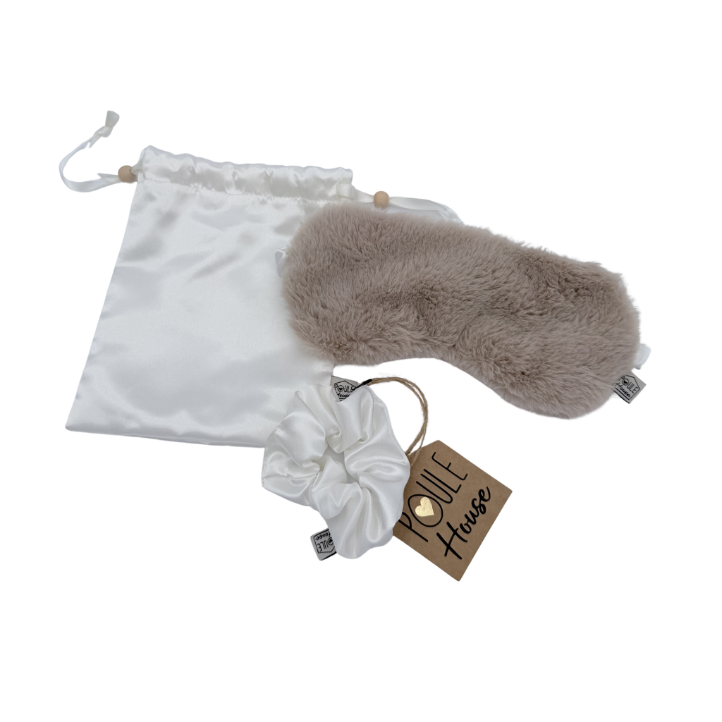 Coffret soin détente satin et fausse fourrure