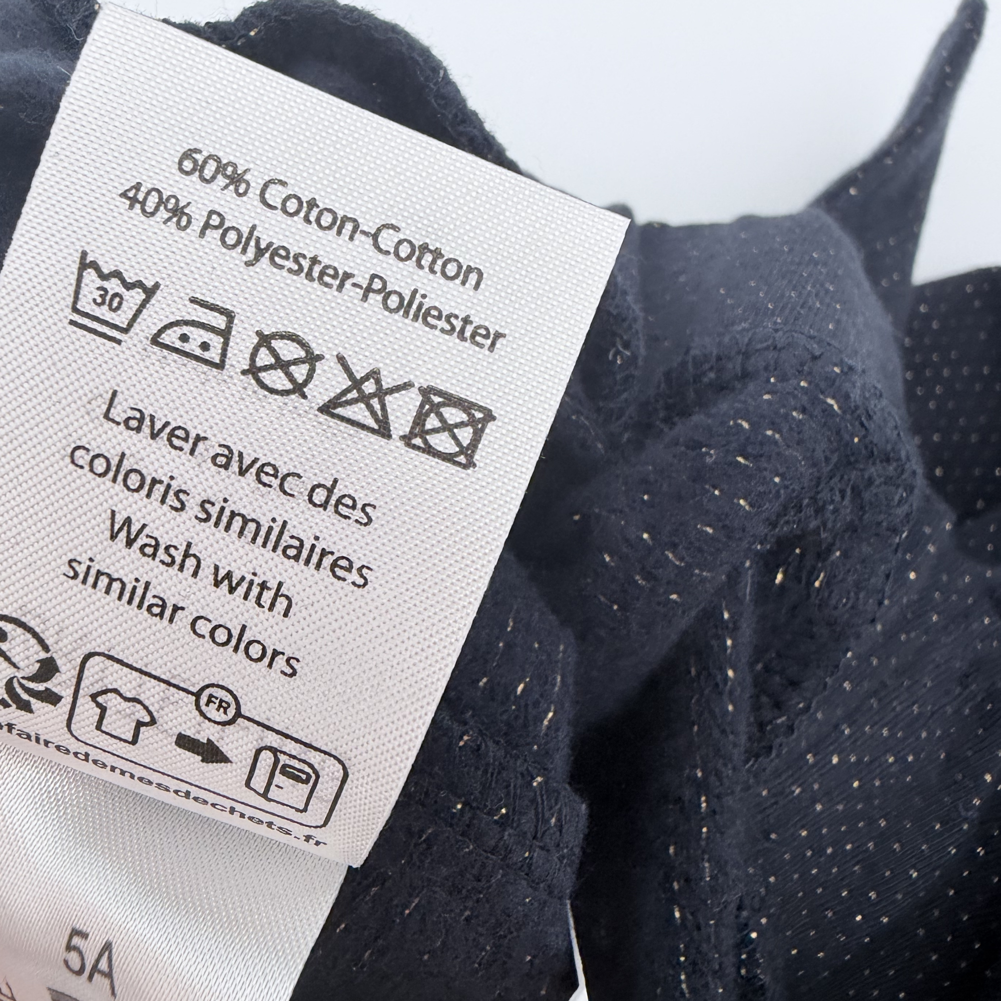 Pantalon bleu marine à pois brillants — 5 ans