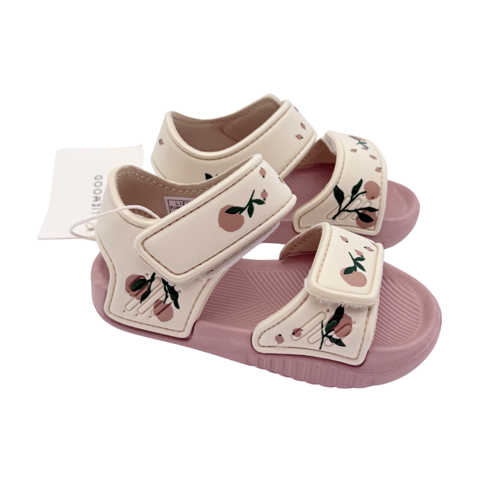 Sandales bébé roses à motifs fleuris  — 22