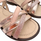 Sandales rose poudré et rose doré — 28