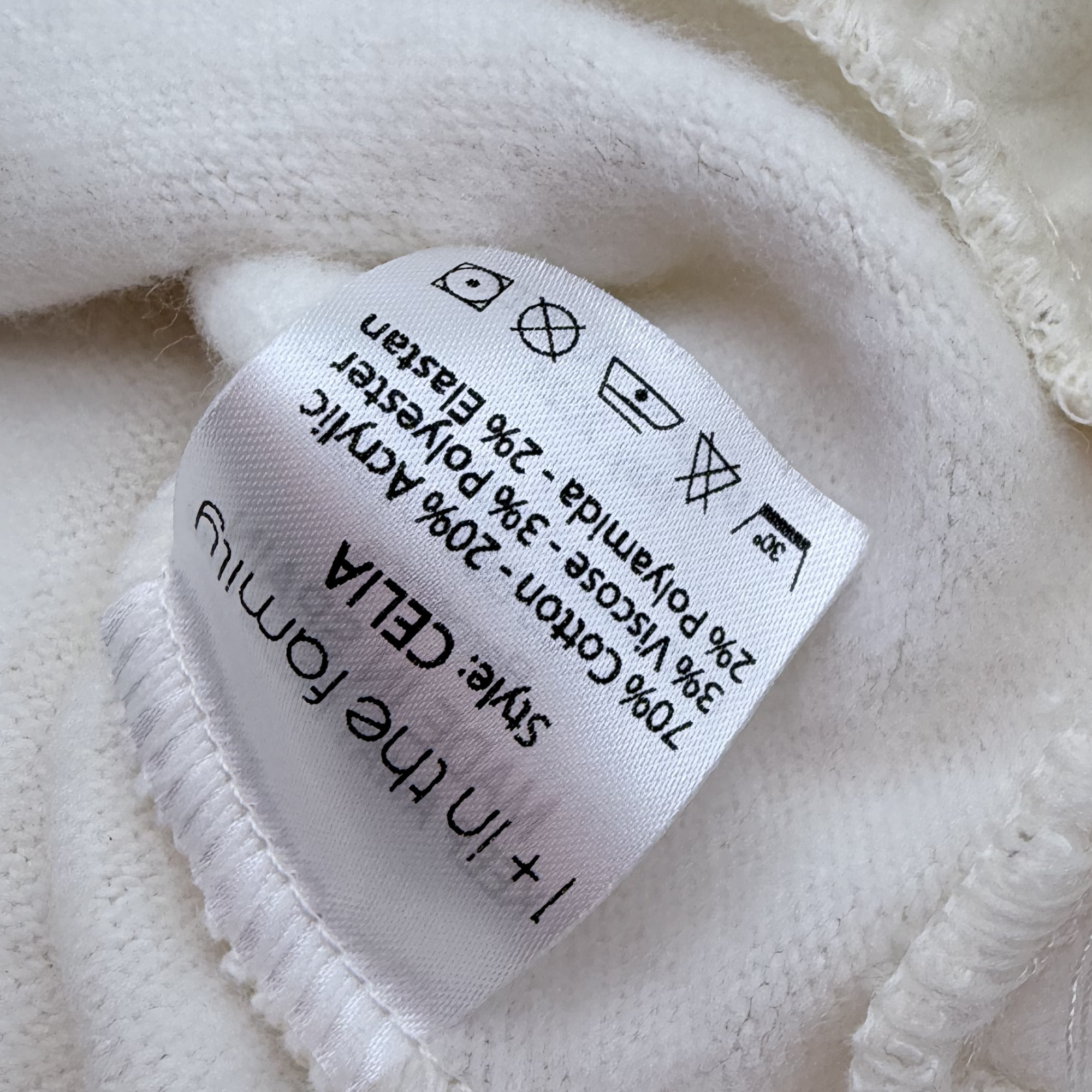 Robe à carreaux écru et beige — 1 mois