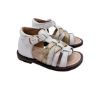 Sandales blanches, dorées et argentées — 21