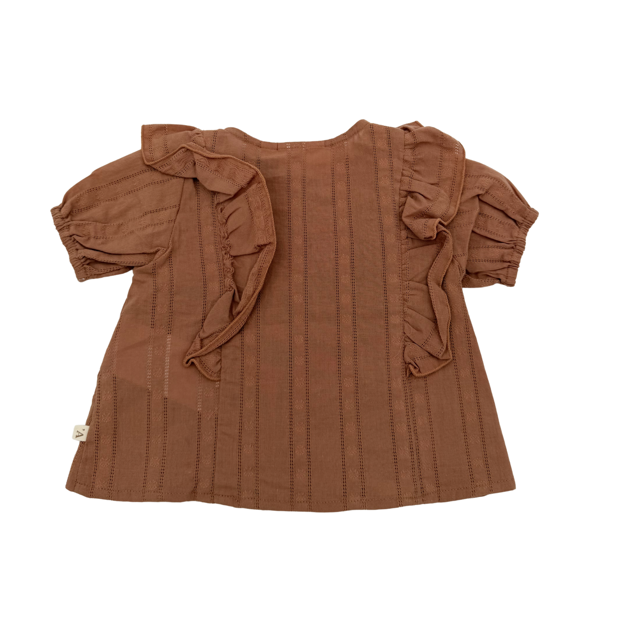 Blouse marron — 2-4 mois