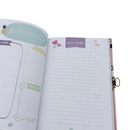 Journal personnel avec cadenas et autocollants