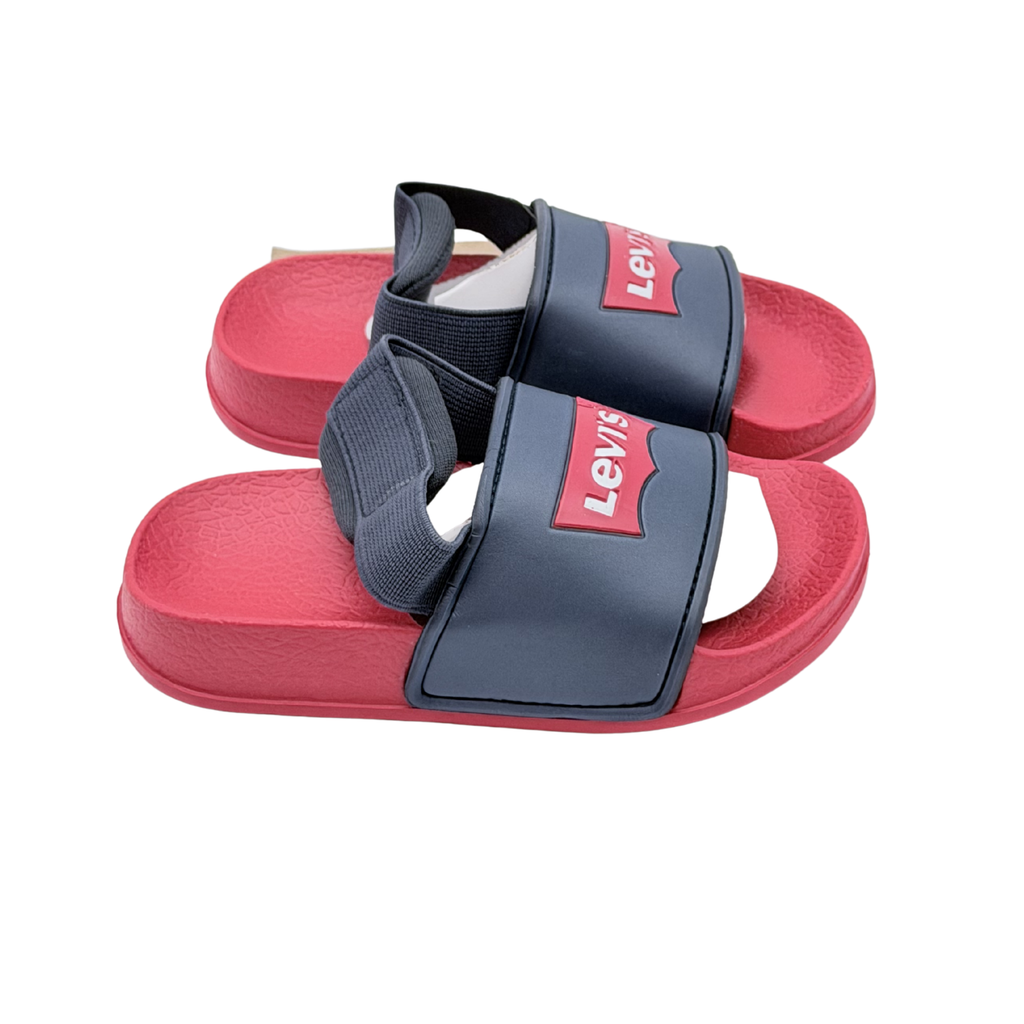Claquettes bleu marine et rouge - 23