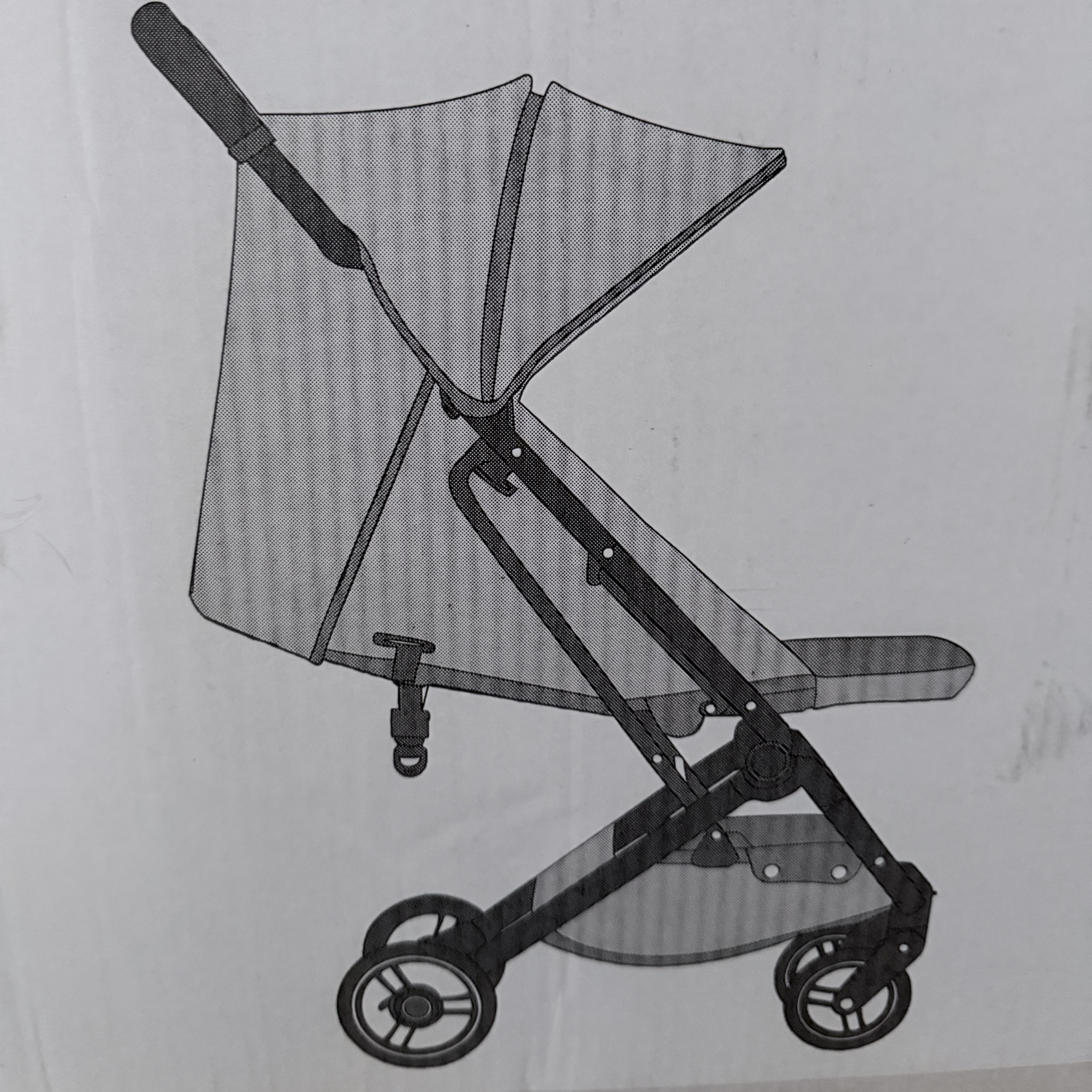 Poussette compacte gris chiné — naissance à 22 kg