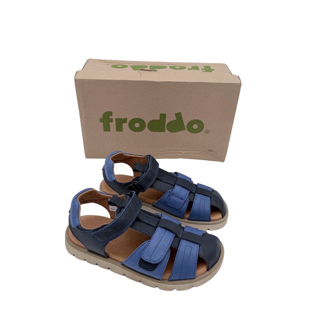 Sandales ouvertes bleu marine et bleu denim — 32