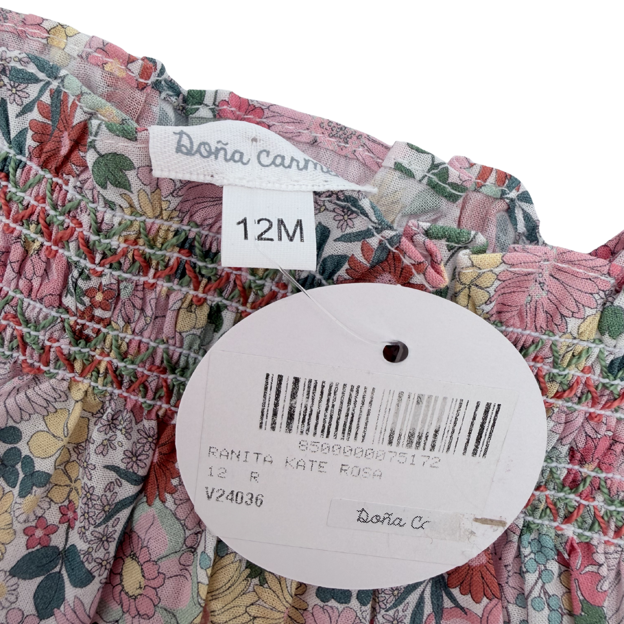 Bloomer fleuri smocké — 12 mois