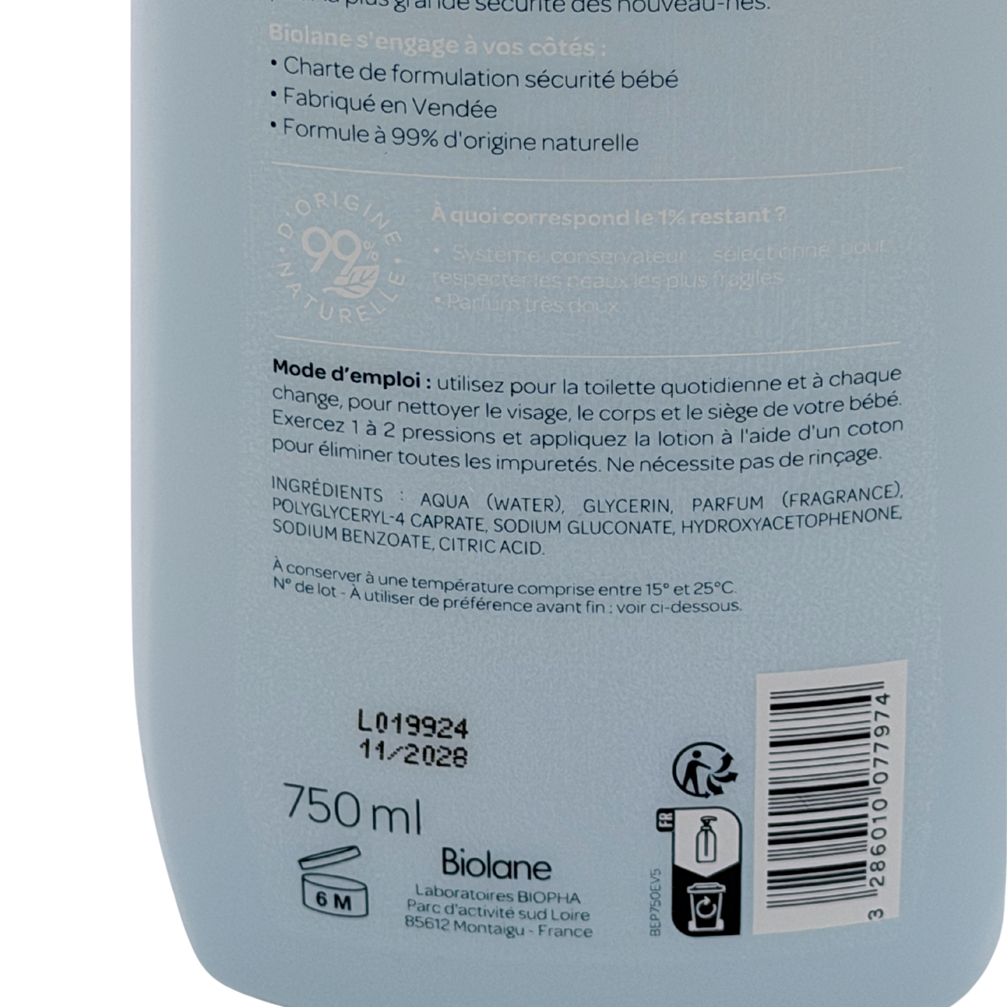 Eau pure H2O — 750 ml