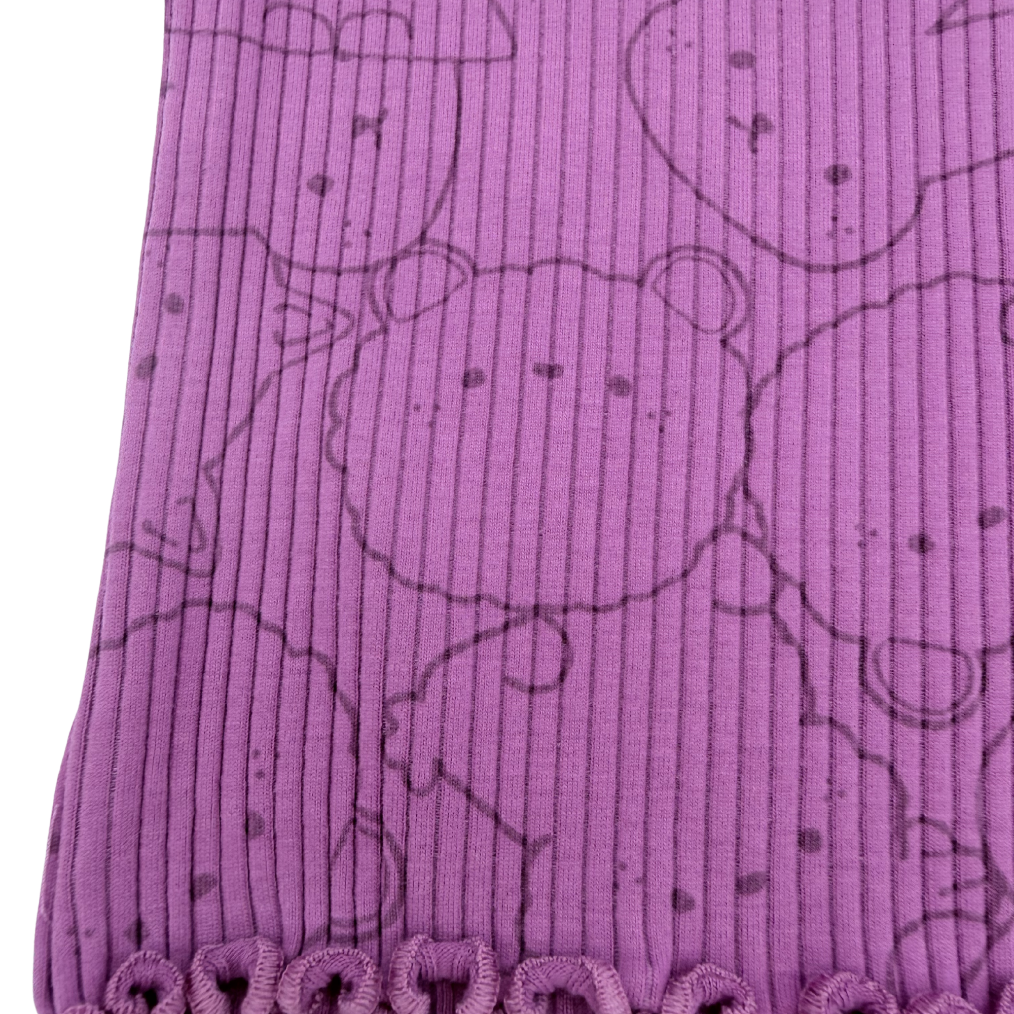 T-shirt côtelé violet à volants Miffy — 6-9 mois