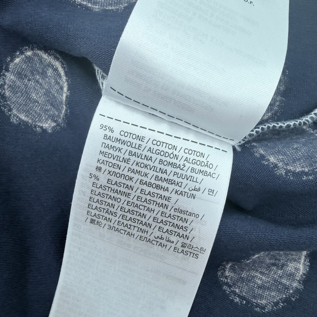 Robe à pois bleu marine et blanc — 9 mois