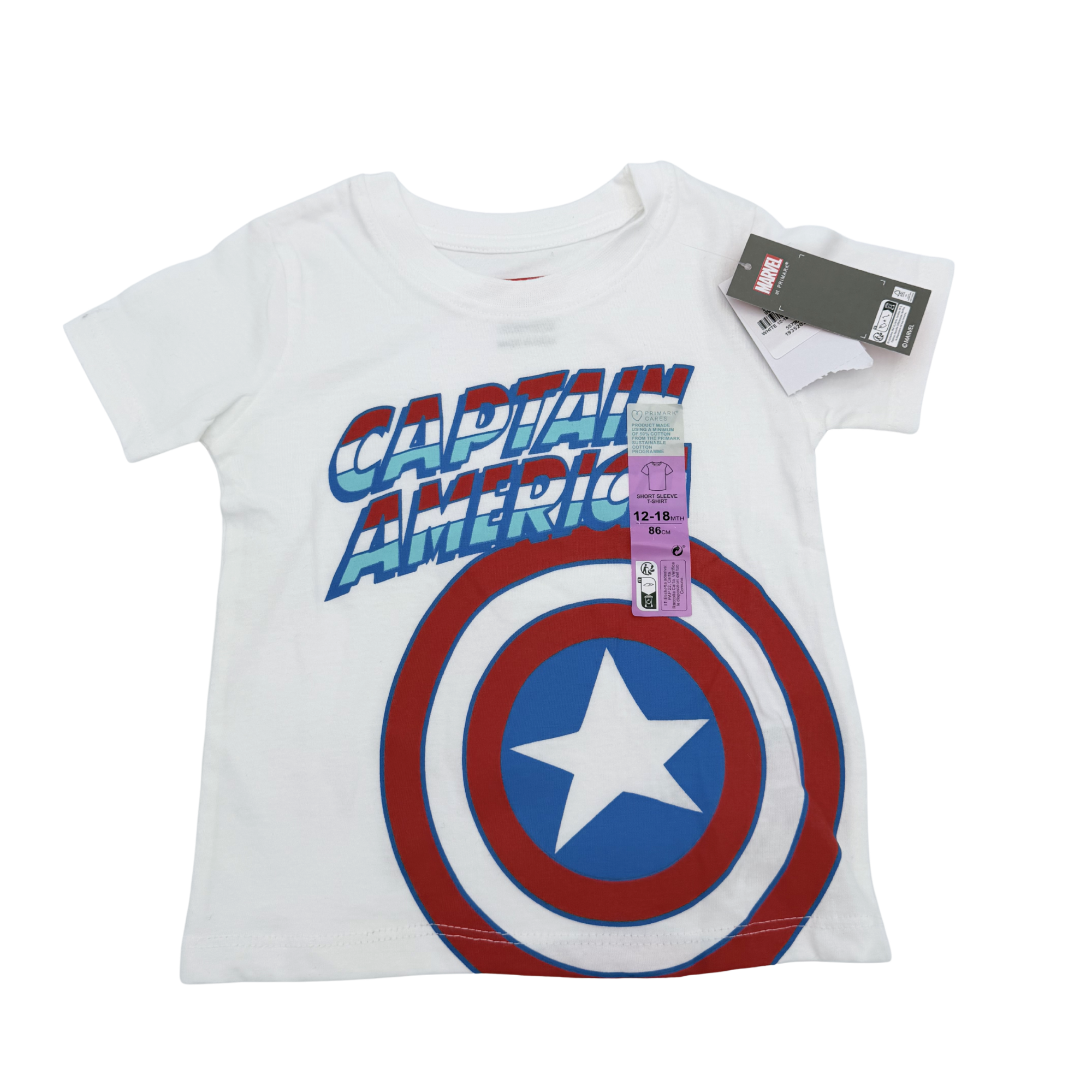 T-shirt Captain America — 12-18 mois
