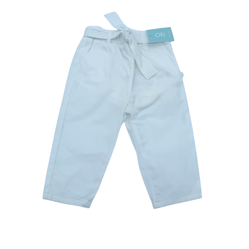 Pantalon blanc irisé — 12 mois