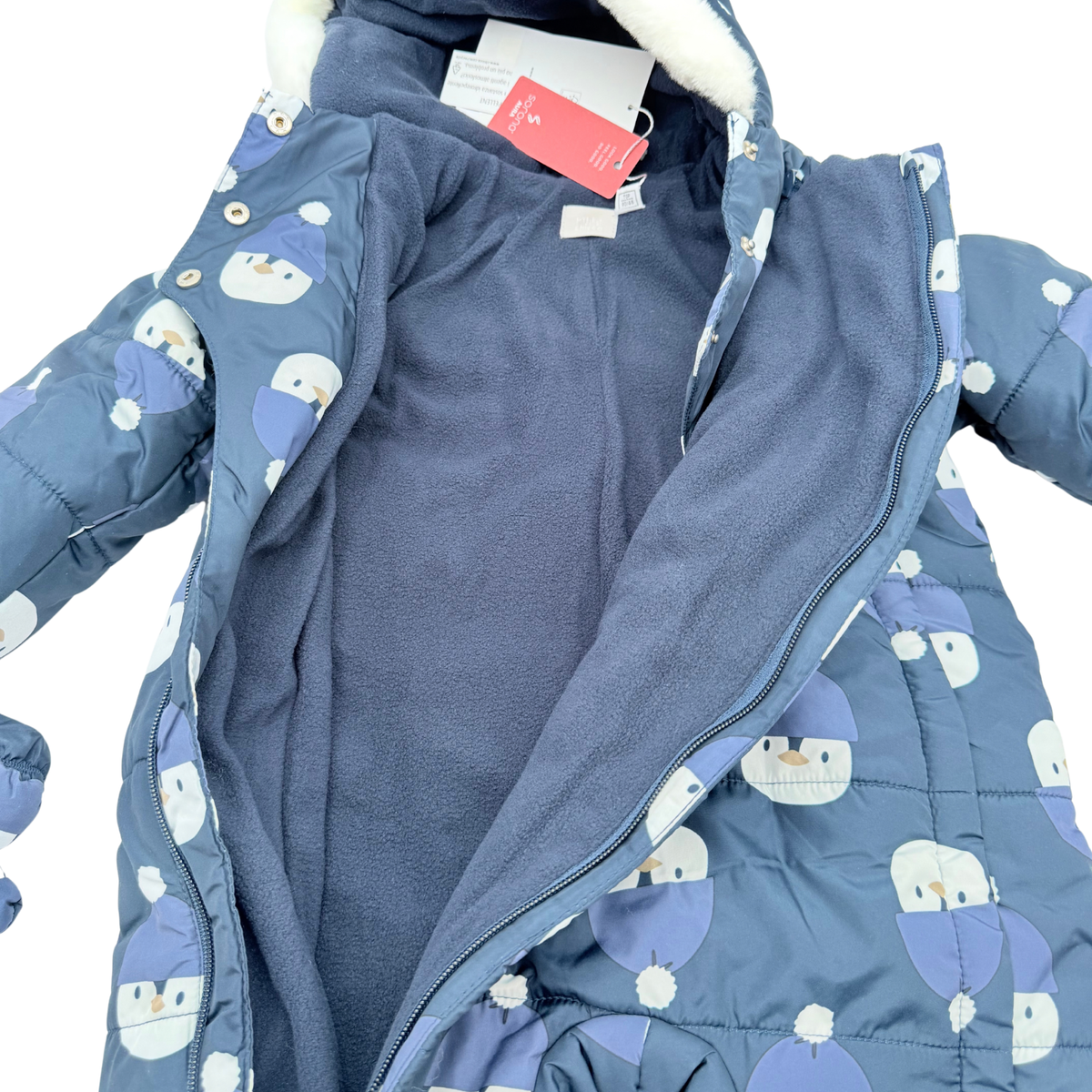 Combinaison pilote bébé bleu marine à motifs oursons - 18 mois