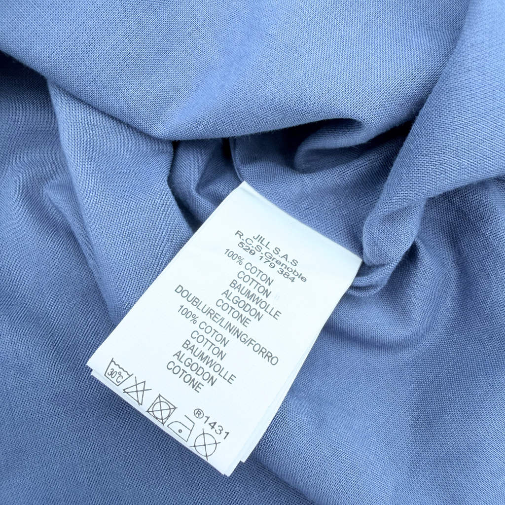 Ensemble robe gaze de coton et bloomer bleu - 6 mois